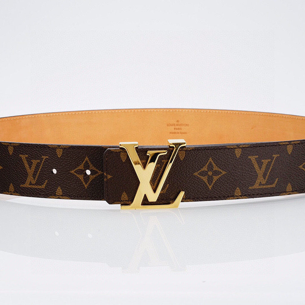 Louis Vuitton Monogram Belt with Gold Buckle
